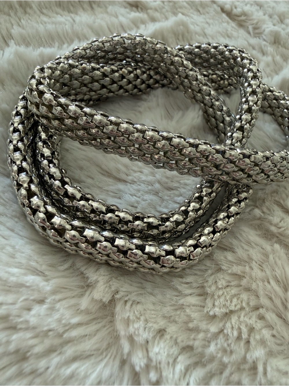 Silver Chain Link Wrap Bracelet